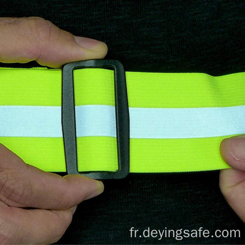 Ceinture élastique avec sangles réfléchissantes pour courir et marcher